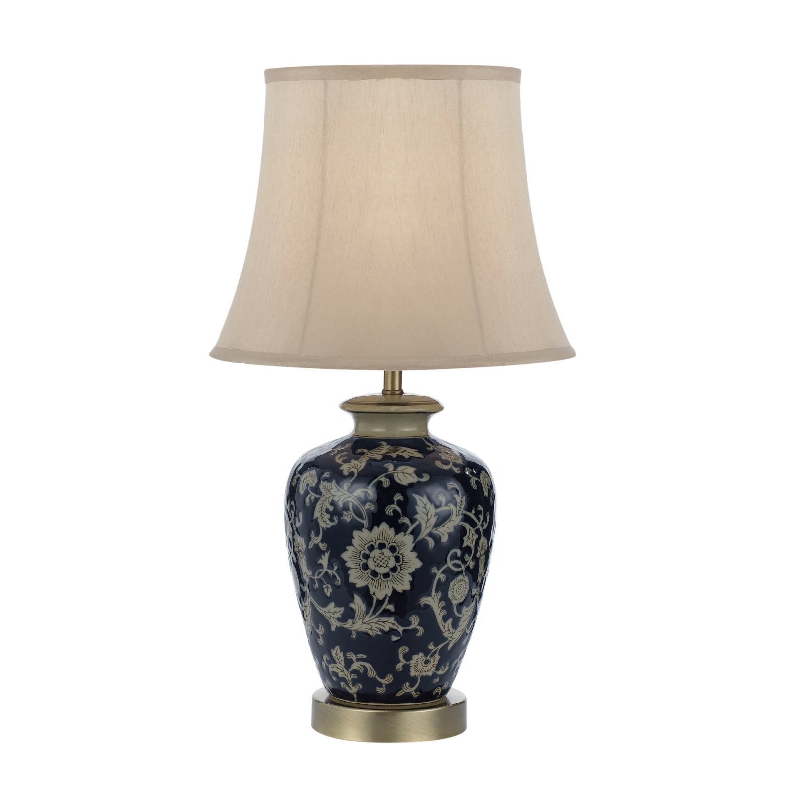 Nashi Table Lamp 33B, Antique Brass Blue