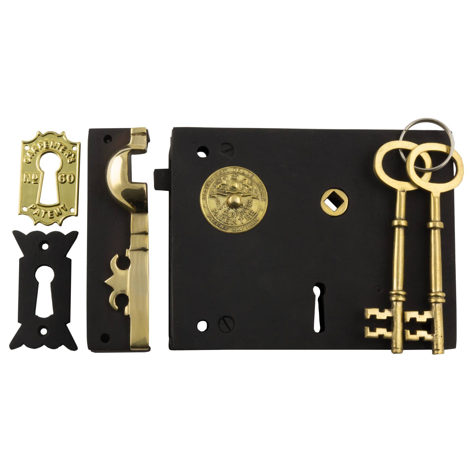Small Low Security Box Lock (RH), Antique Finish