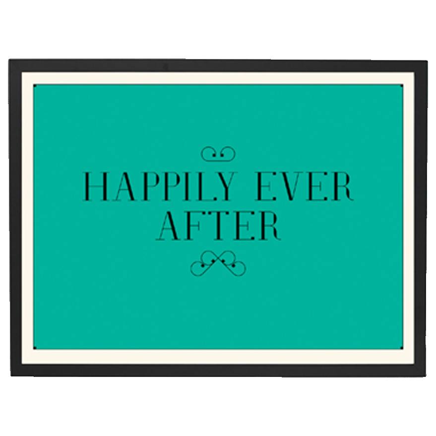 Happily Ever After Print, Teal
