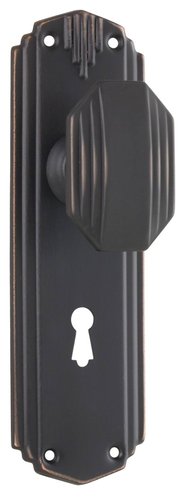 Art Deco Knob Lock Set