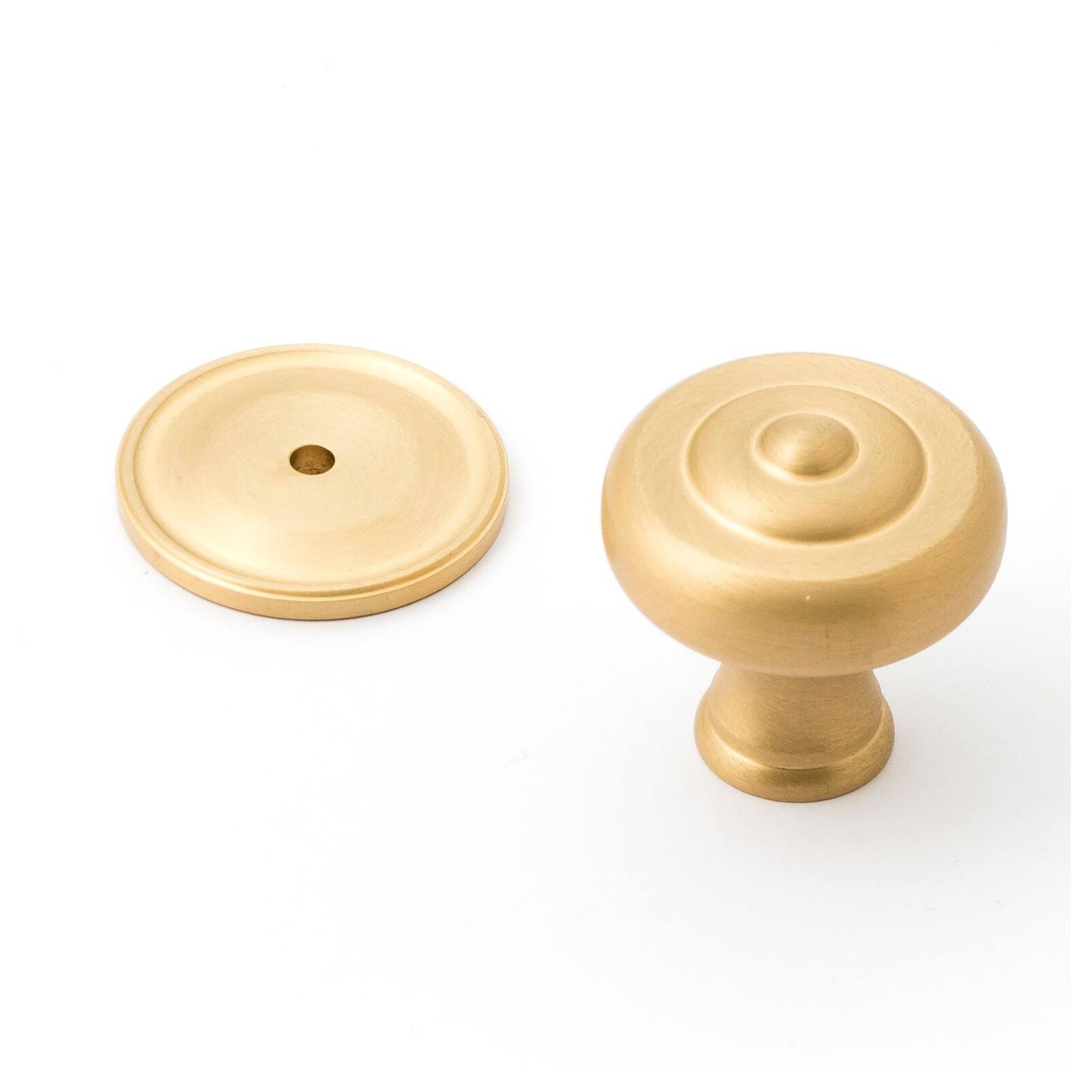 Decade 38mm Fluted Cupboard Knob with Backplate